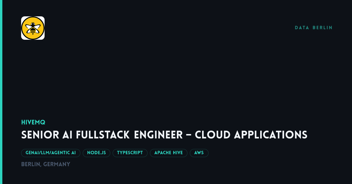 Senior AI Fullstack Engineer – Cloud Applic... | Data Berlin