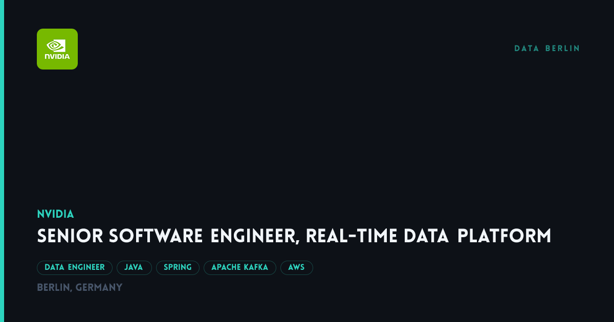 S R Deta Senior Software Engineer... at NVIDIA | Data Berlin